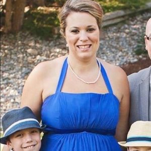 Alfred Angelo royal blue chiffon halter dress